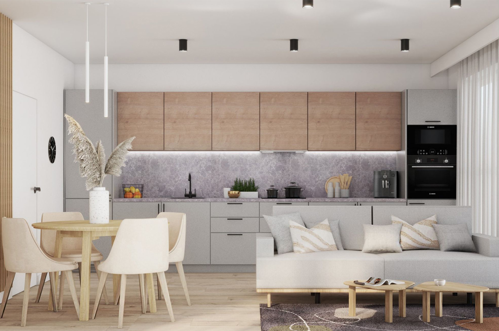 Obývacia izba s kuchyňou – aranžmány a inšpirácie pre moderné interiéry