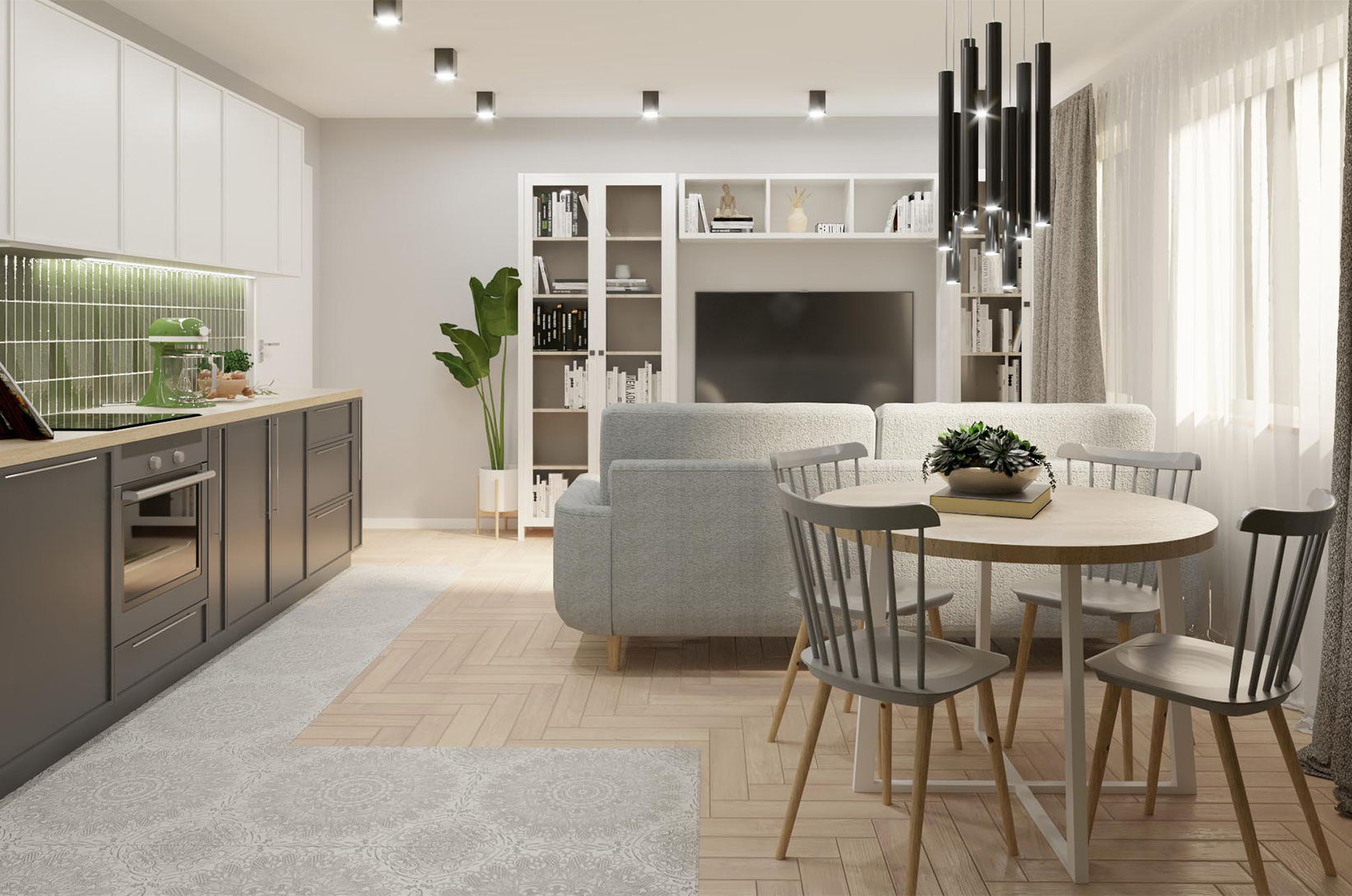 Obývacia izba s kuchyňou – aranžmány a inšpirácie pre moderné interiéry