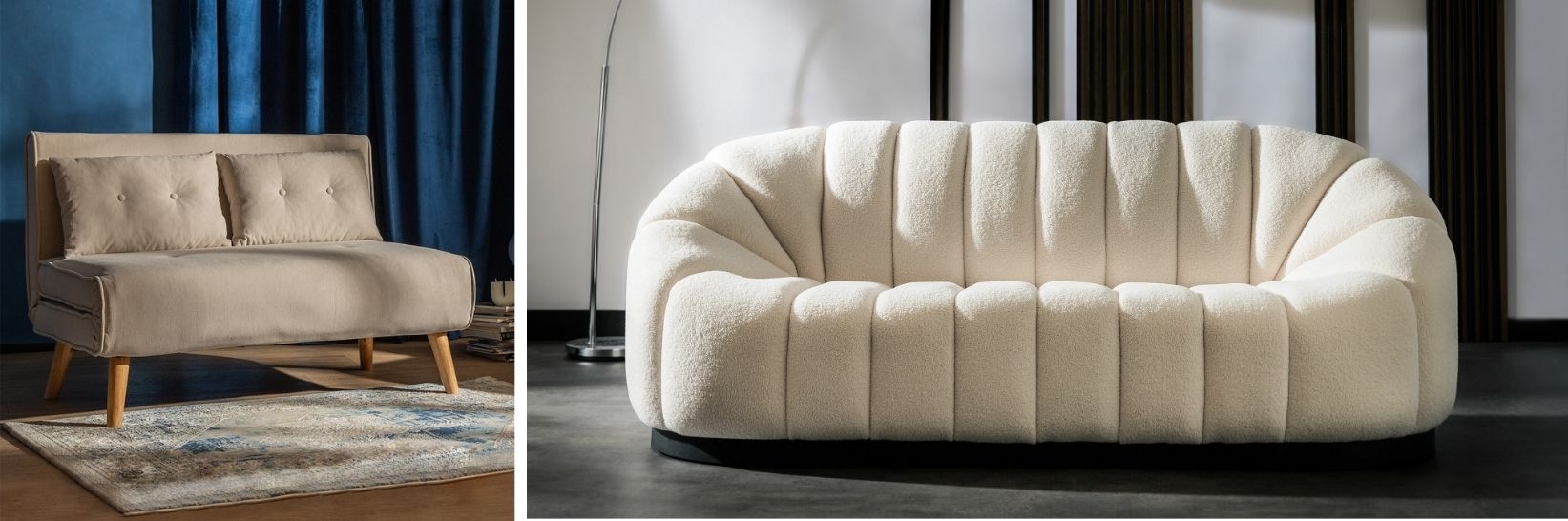 Pokoj a harmónia vo Vašej obývacej izbe: béžová pohovka v aranžmánoch inšpirovaných zenovou filozofiou