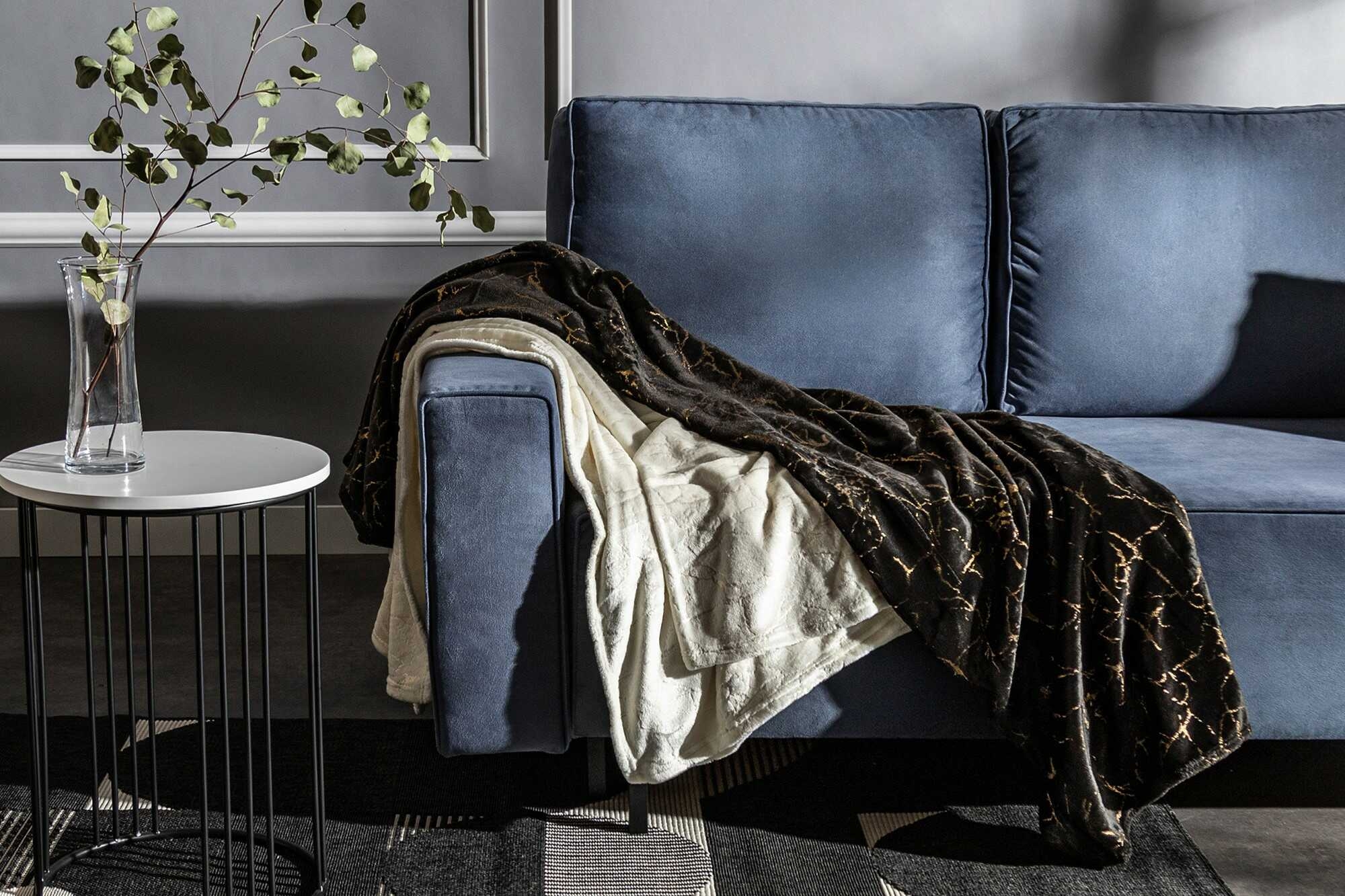Deka MARMO do obývacej izby, čierna 150x200 cm