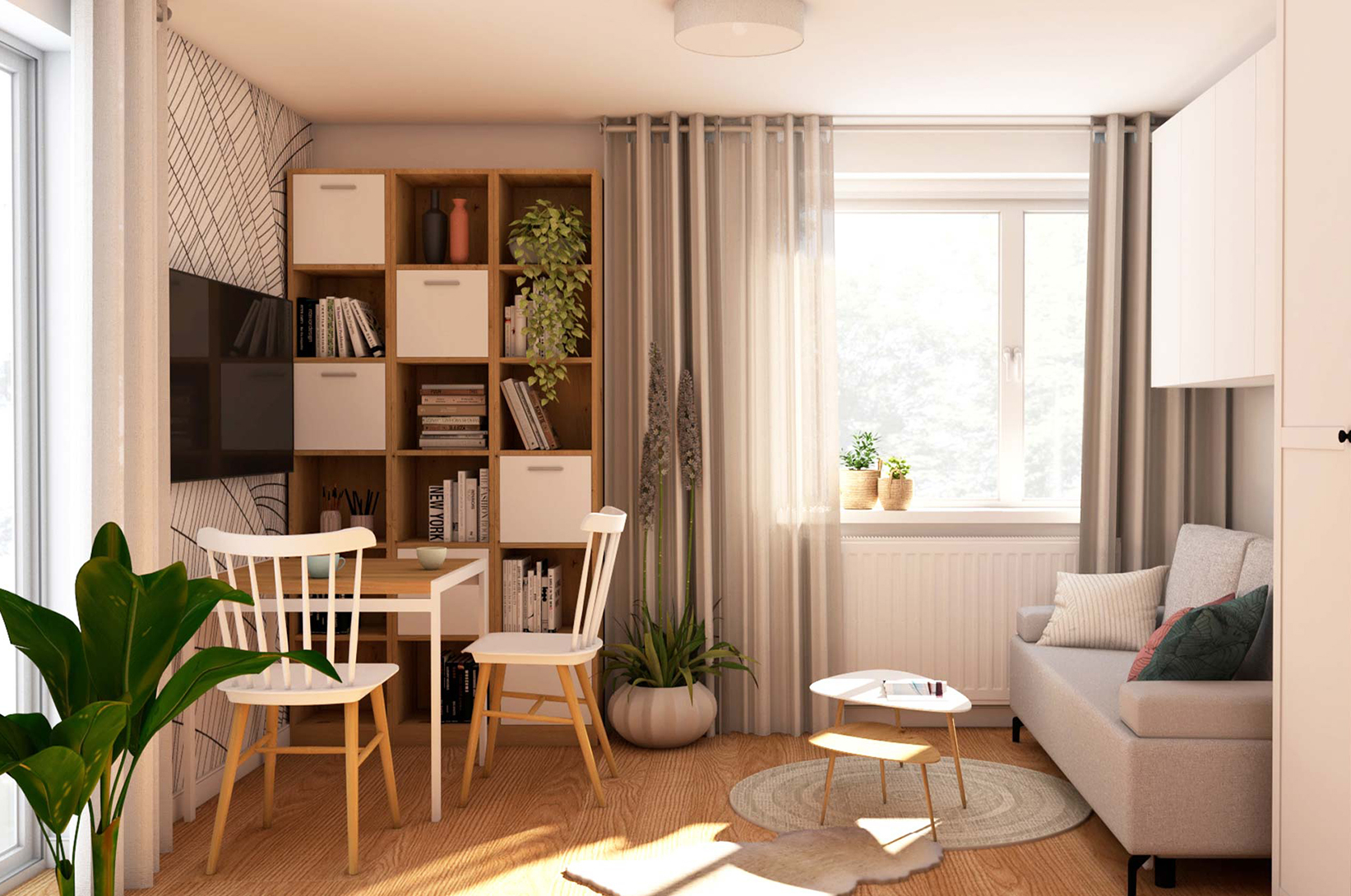 Usporiadanie okna v obývacej izbe v paneláku