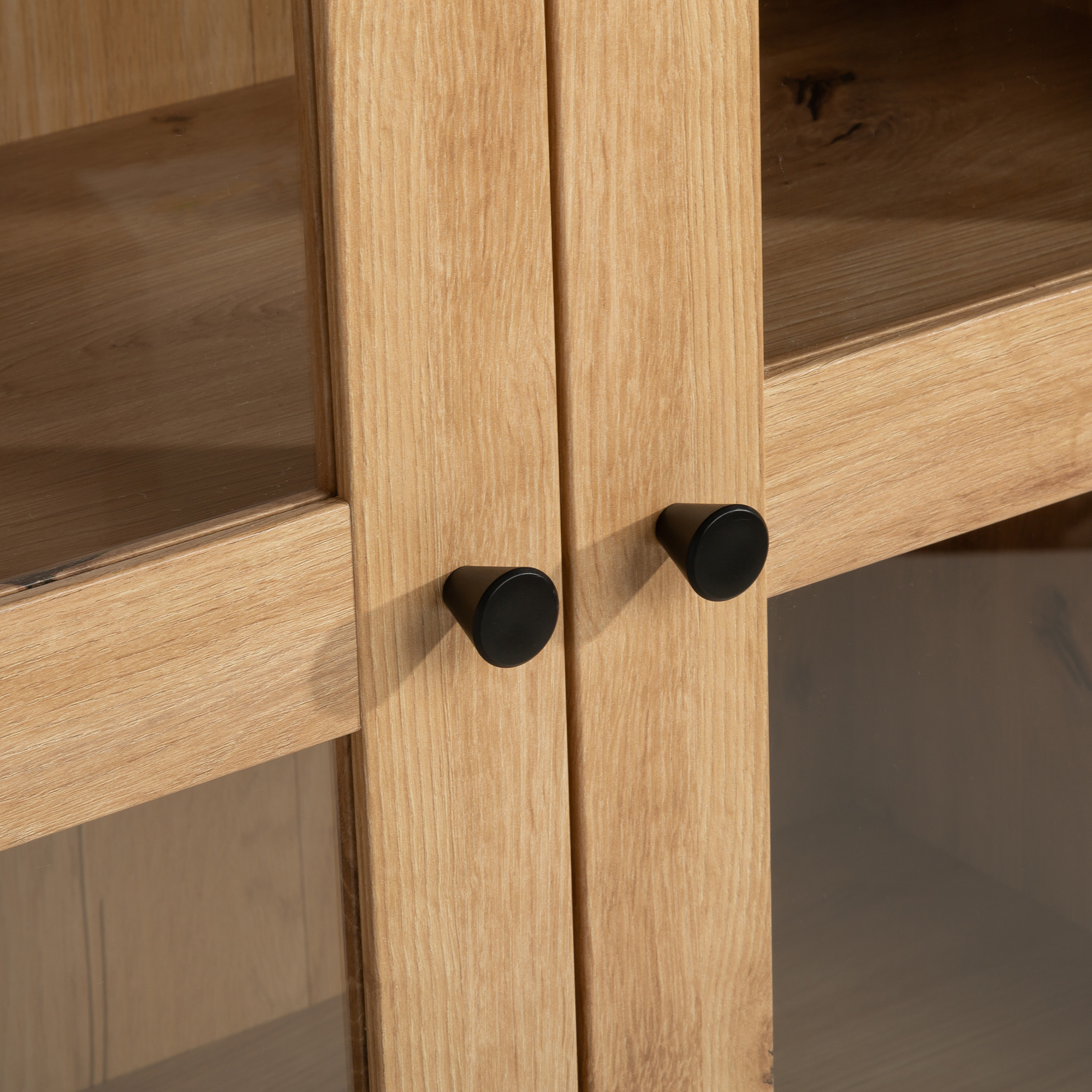 Regał przeszklony BEN dąb artisan