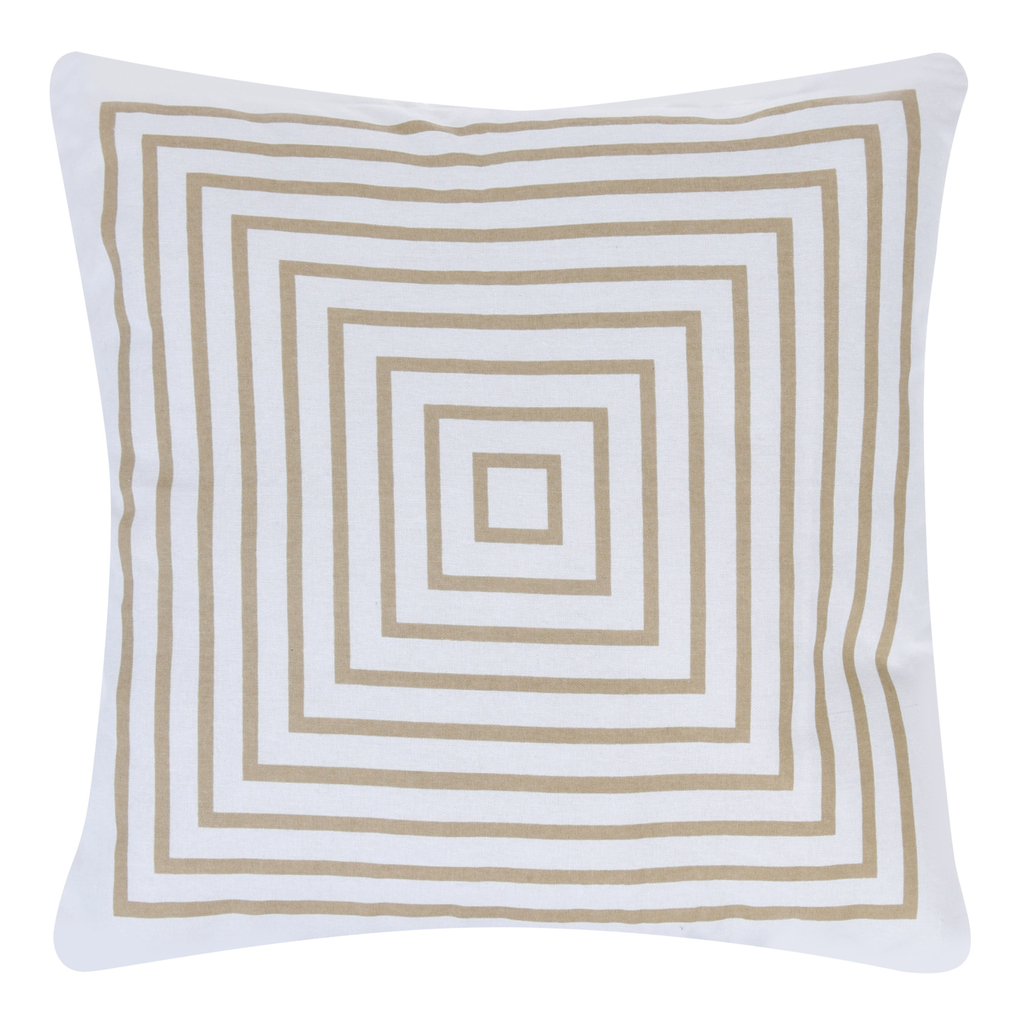 Dekoratívny vankúš béžový QUADRO 45x45 cm