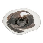 Dekoratívny servírovací tanier RETRO hnedý 45 cm