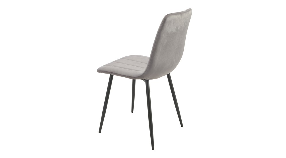 Velúrová stolička ADEK šedá