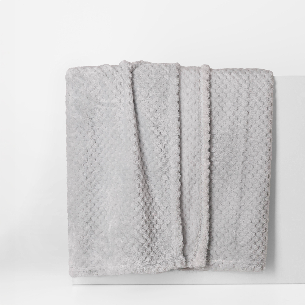 Strieborná deka POPPY 200x200 cm