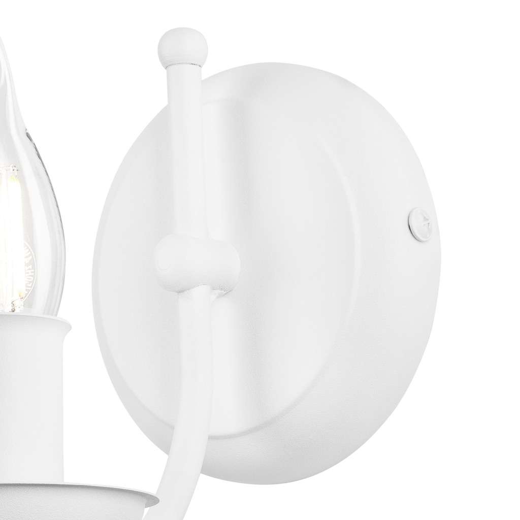 Retro svietnikové nástenné svietidlo LUCY biele