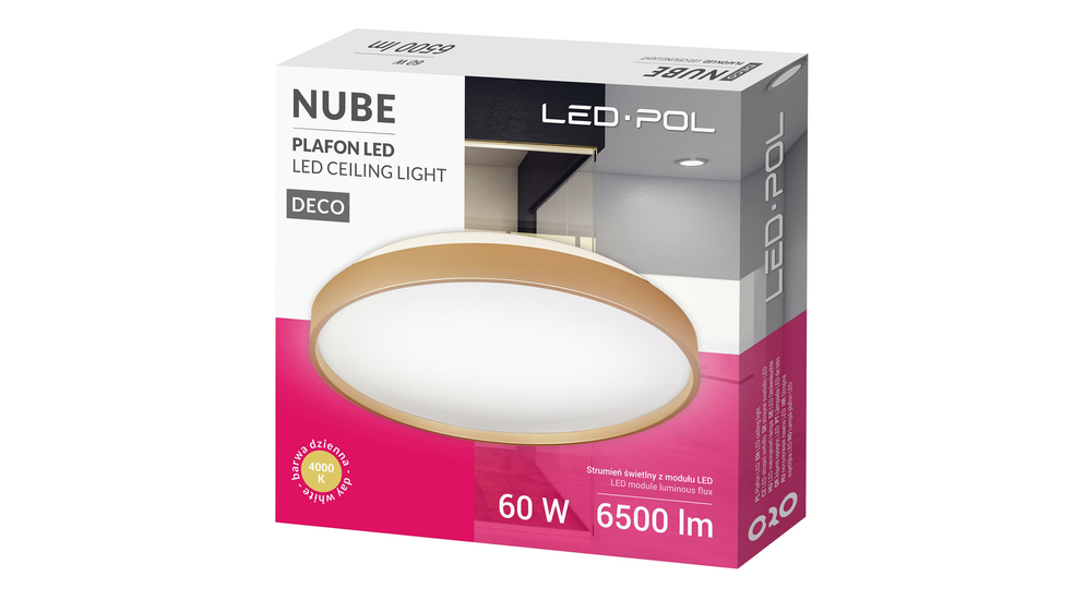 Zlaté stropné svietidlo LED ORO NUBE 60W