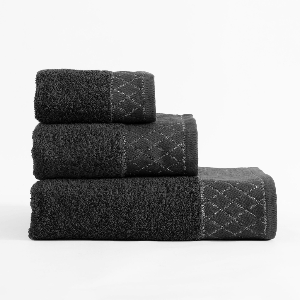 Bavlnený uterák oceľový LAYLA 30x50 cm