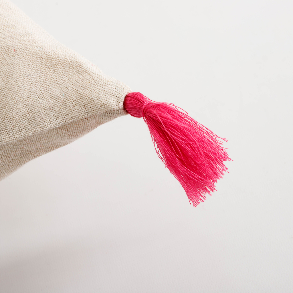 Dekoračná obliečka so strapcami ružová FLORIA 45x45 cm