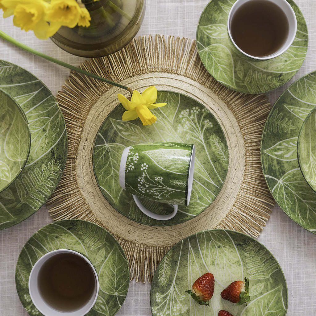 Jedálenský tanier ŠTYRI ROČNÉ OBDOBIA zelený 27 cm