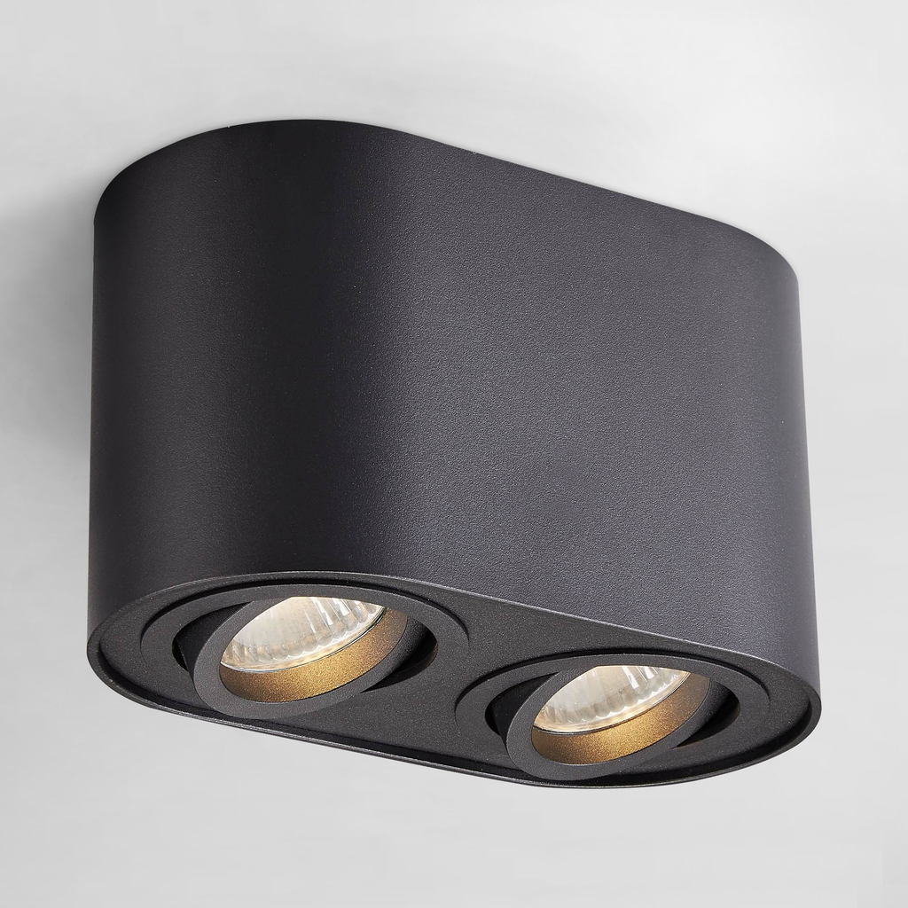 Bodové svietidlo prisadené na strop biele RONDOC, 2xGU10