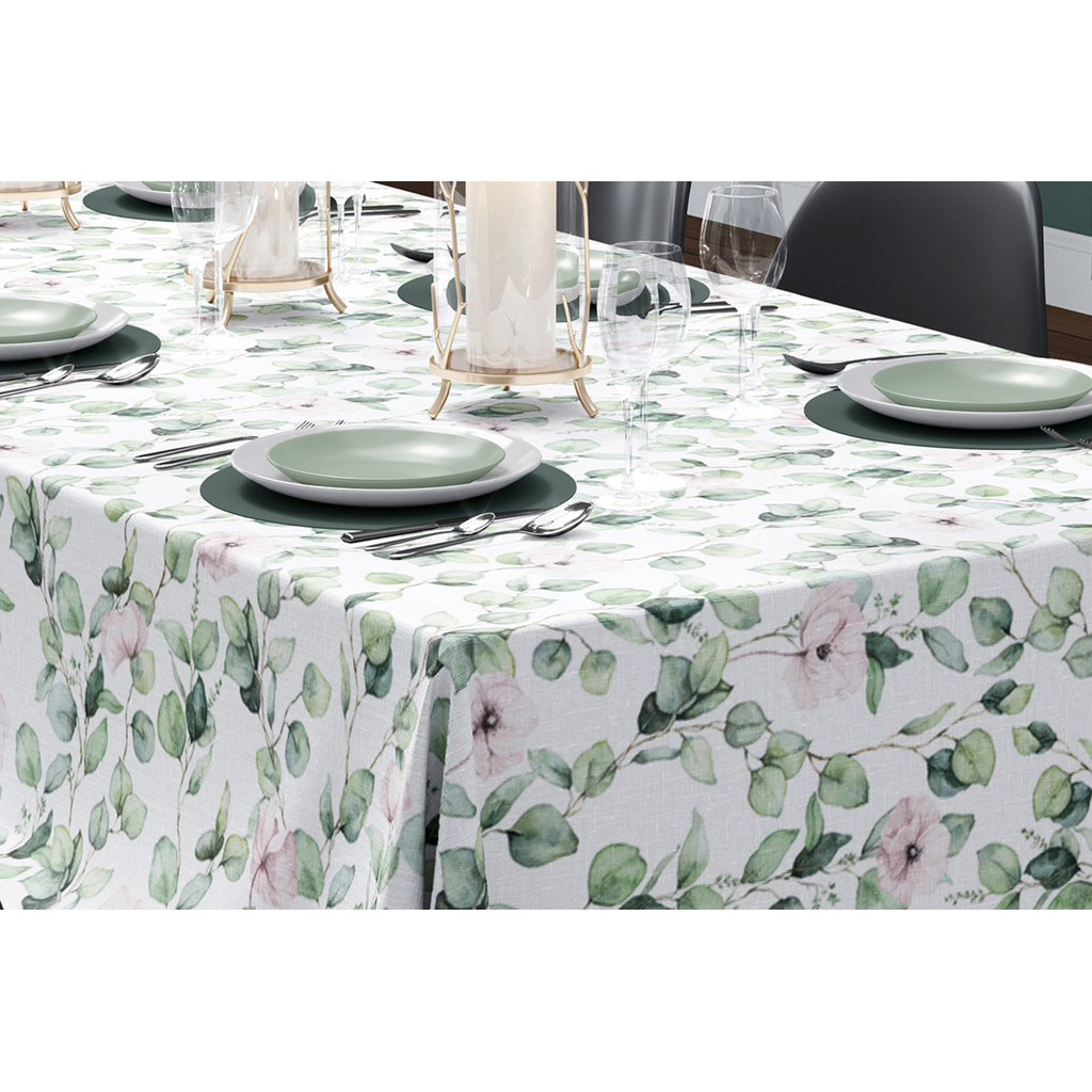 Obrus so zelenými kvetmi 110x160 cm