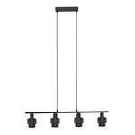 Čierne matné závesné svietidlo SALERNO