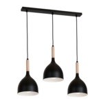 Závesné svietidlo čierne 3xE27 NOAK 1193