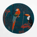 Koberec s papagájmi JUNGLE, okrúhly, 135 cm
