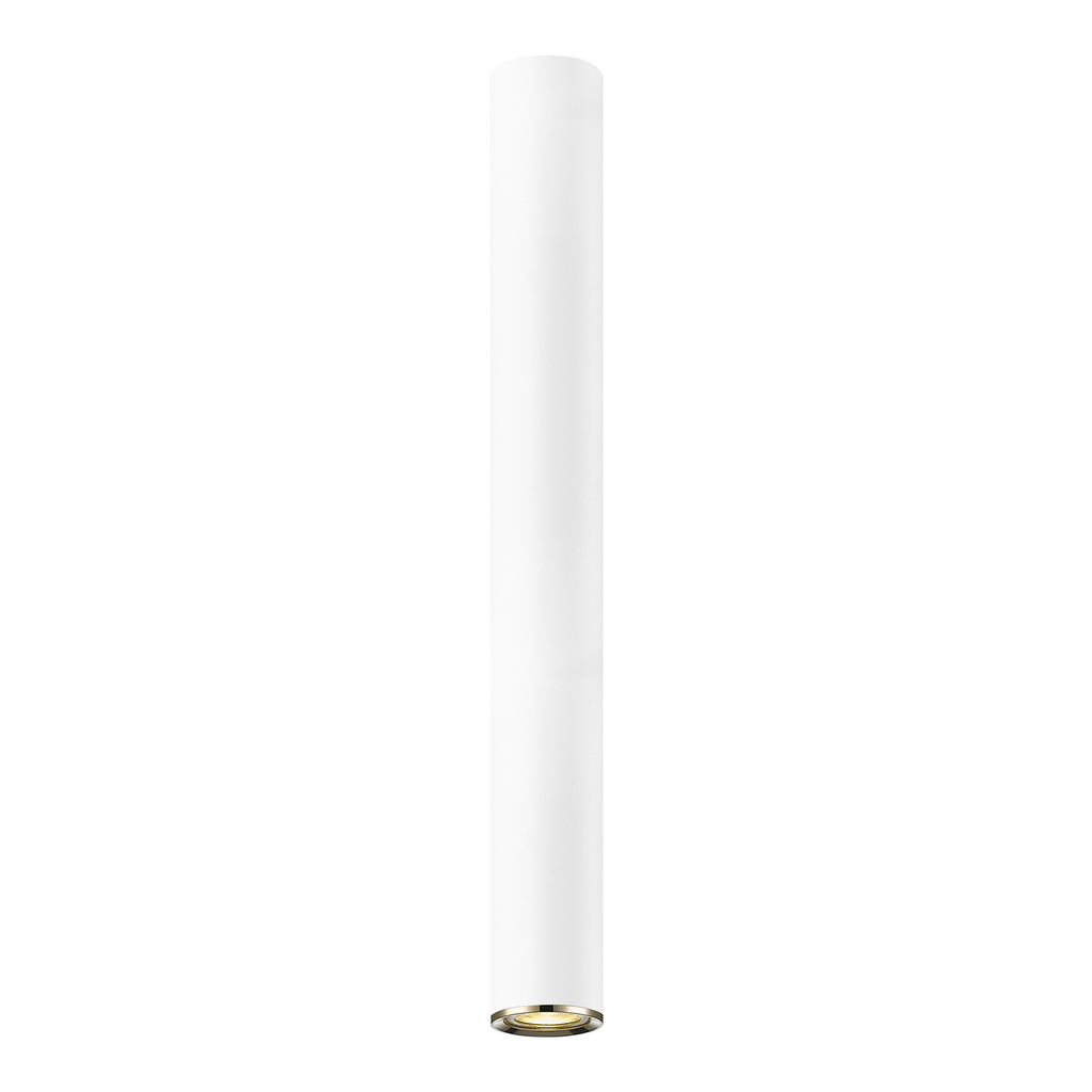 Stropné svietidlo dlhá tuba bielo-zlatá LOYA 55 cm