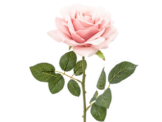 Umelý kvet RUŽA ružová 53 cm
