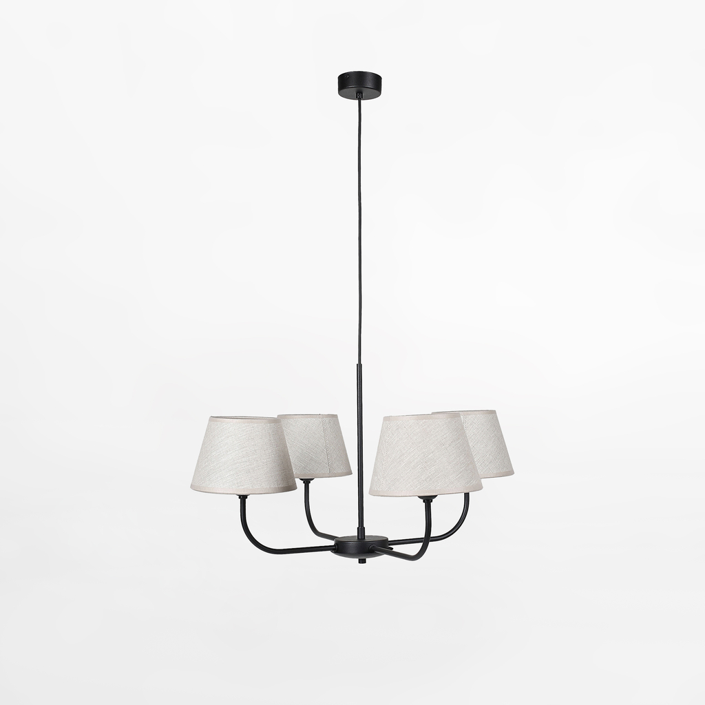 Závesné svietidlo 4 tienidlá CHICAGO LINEN