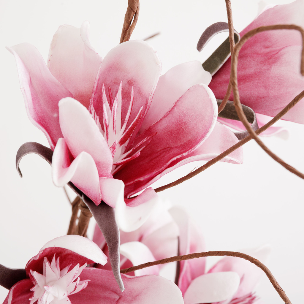 Umelý kvet magnólie 100 cm ružový