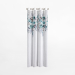 Záves na priechodkách bielo-tyrkysový GRETA 140x250 cm