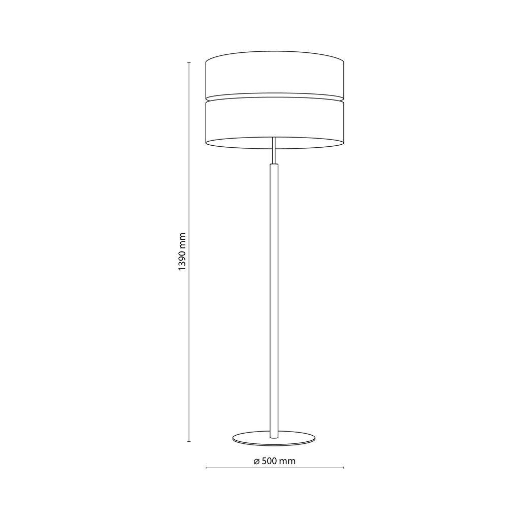 Stojacia lampa s tienidlom v sivej farbe ECO