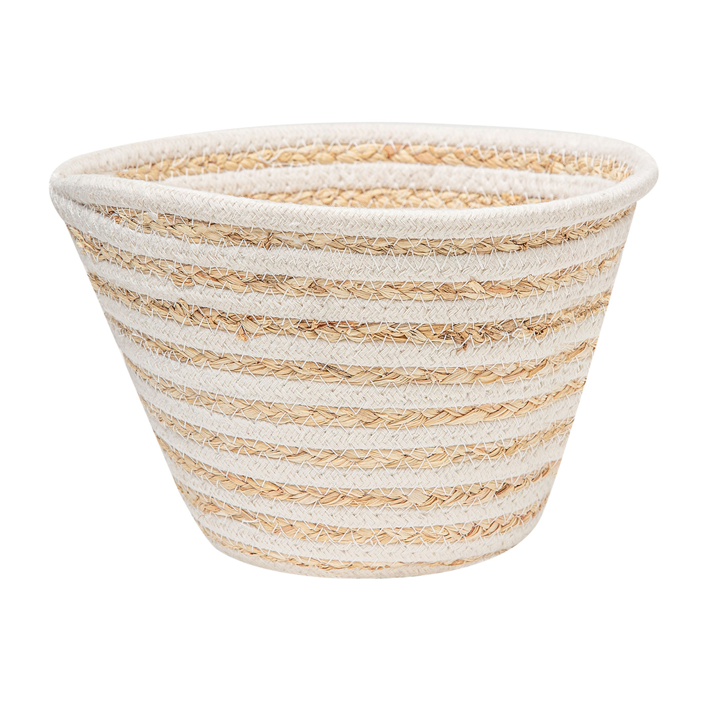 Pletený košík v štýle boho MIX 22x14 cm