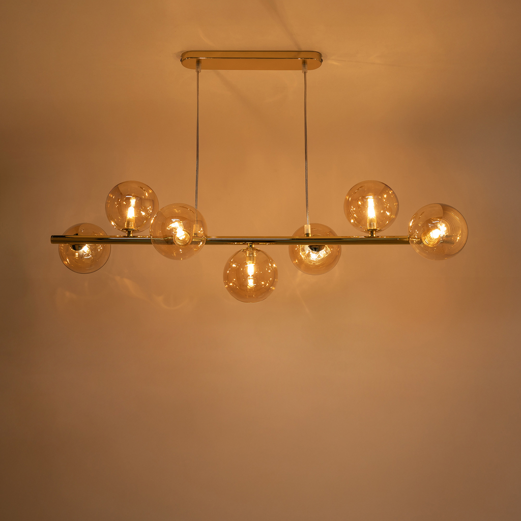 Závesné svietidlo ESTERA VII gule zlaté