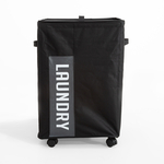 Kôš na bielizeň s vekom na kolieskach 40x33x60 cm