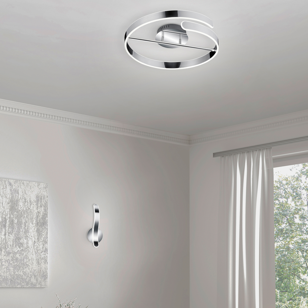 Stropné svietidlo LED strieborné PARMA 50 cm