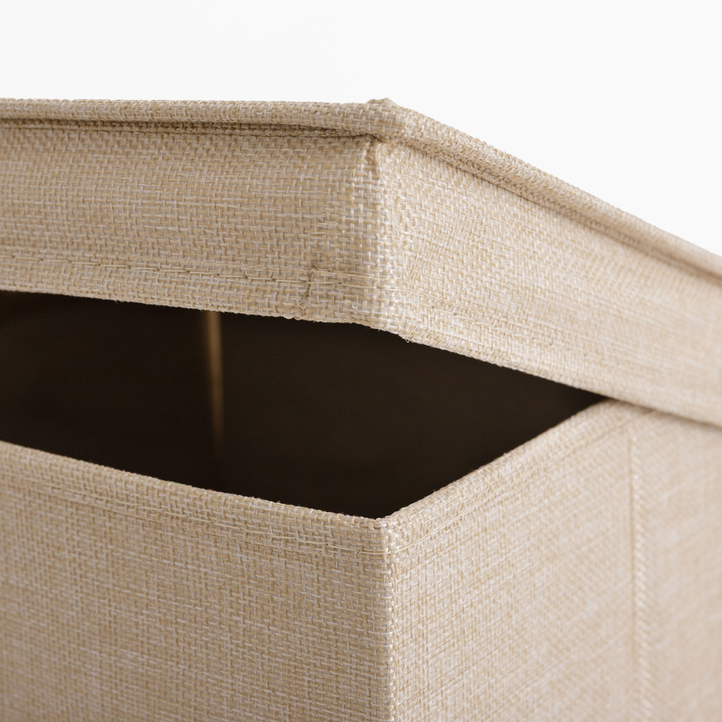Skladací box s vekom v béžovej farbe 28x28x28 cm