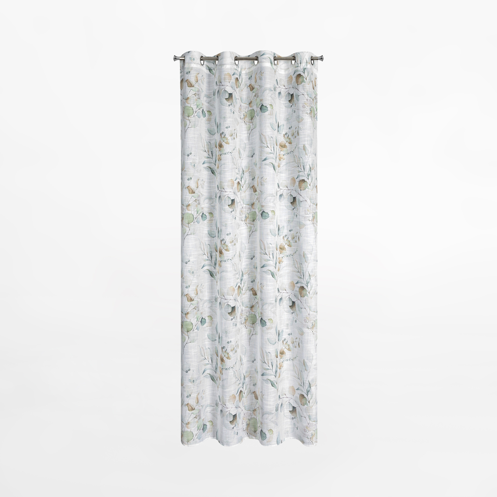 Záves na priechodkách v bielej a modrej farbe SENA 145x250 cm