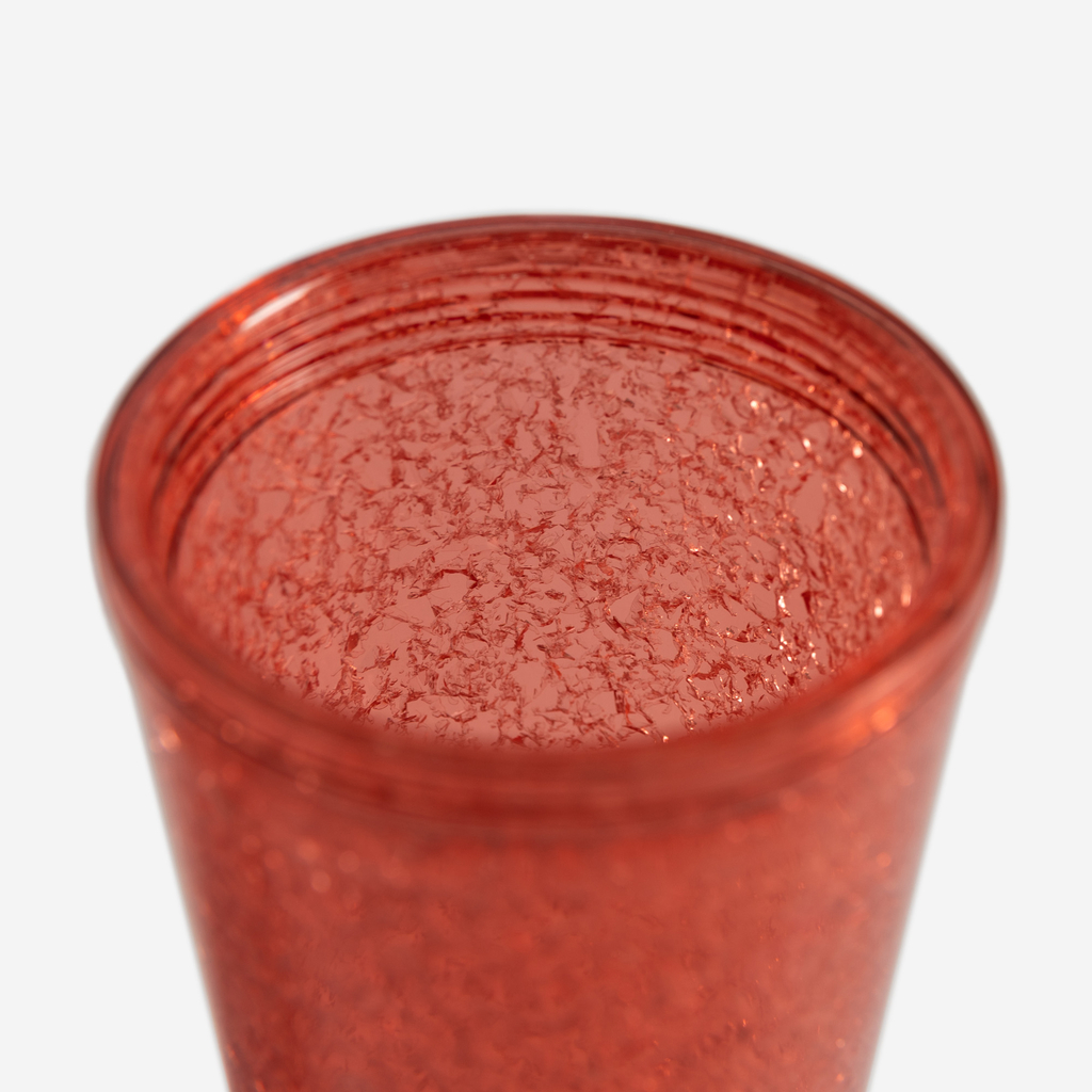 Plastový pohár so slamkou červený 500 ml