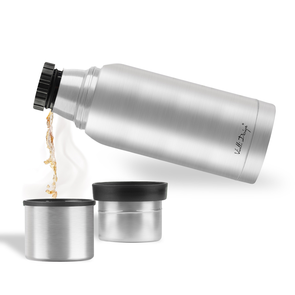 Termoska s 2 hrnčekmi strieborný FUORI 1 l