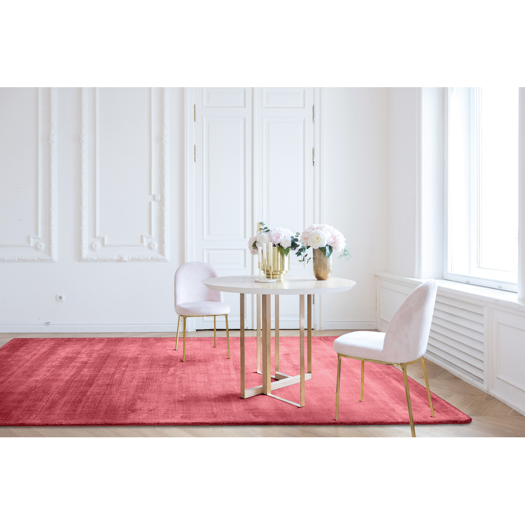 Ručne tkaný červený viskózový koberec PREMIUM 240x340 cm