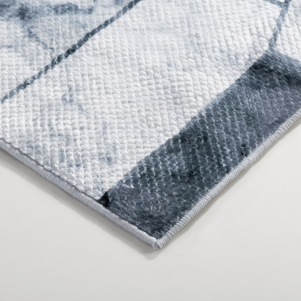 Geometrický koberec PUERTO sivý mramor 80x150 cm