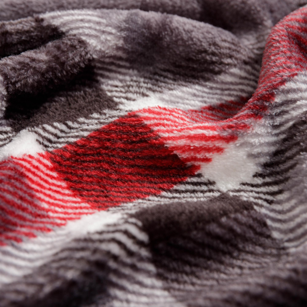 Tmavosivá károvaná deka TYLOR 150x200 cm