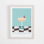 Retro obraz modrý 30x40 cm