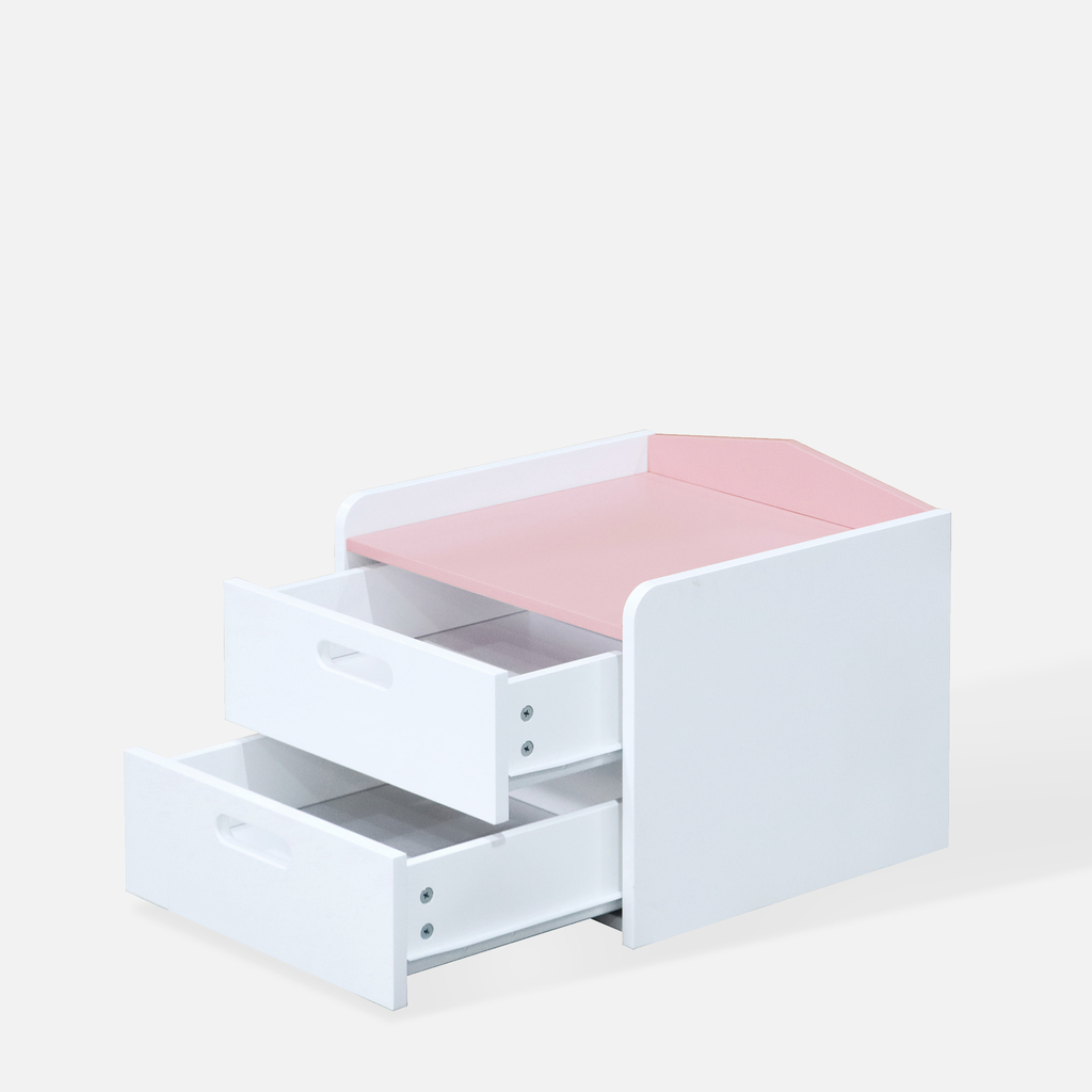 Nočný stolík so zásuvkami FALIANO ružový