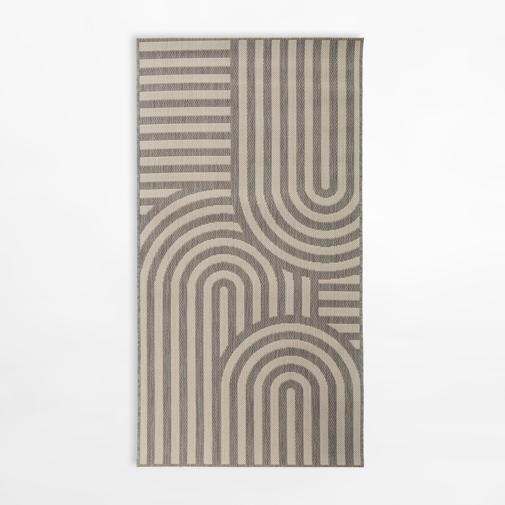 Geometrický koberec v sivej farbe PIATTO 80x150 cm