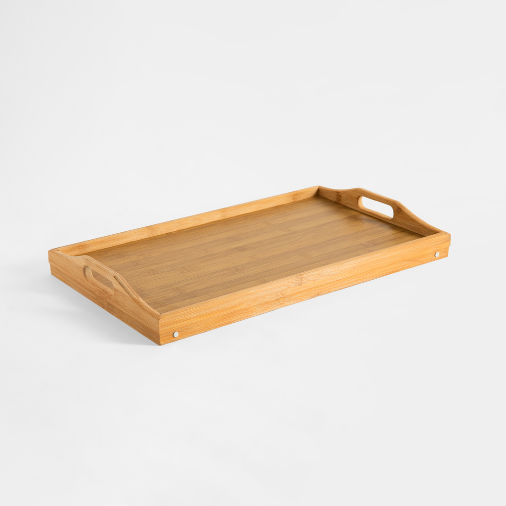 Bambusový skladací raňajkový stôl 50x30x21 cm