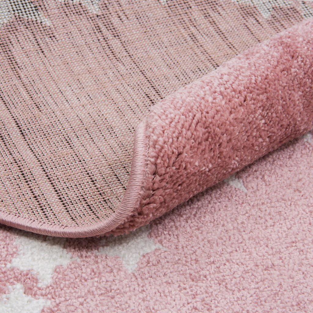 Koberec KIDS HVIEZDA okrúhly ružový 120 cm