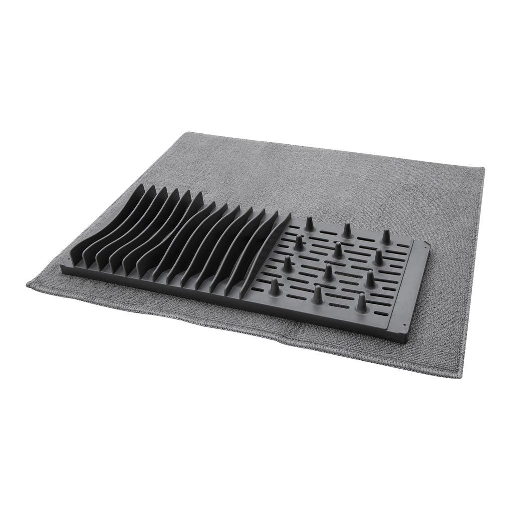 Odkvapkávač na riad s podložkou z mikrovlákna