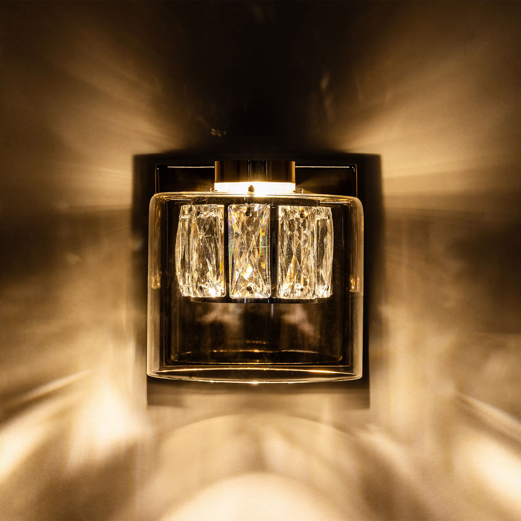 LED nástenné svietidlo francúzske zlato GEM