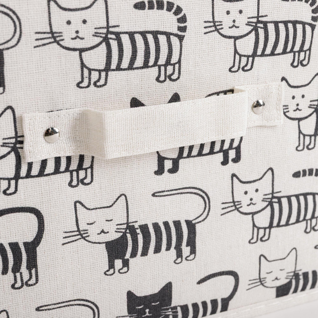 Skladací box s vekom s motívom mačky 28x28x28 cm