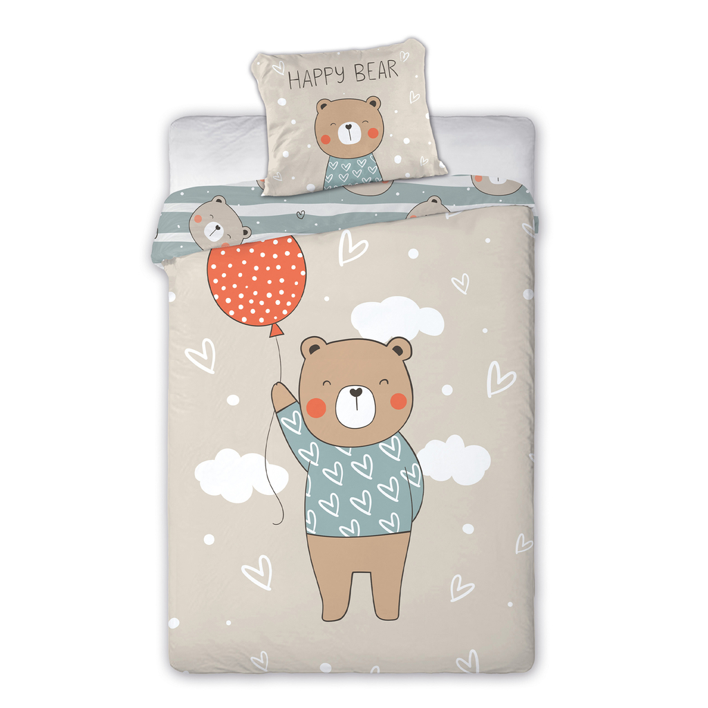 Posteľná bielizeň LULULAND MEDVEĎ BALÓN 160x200 cm