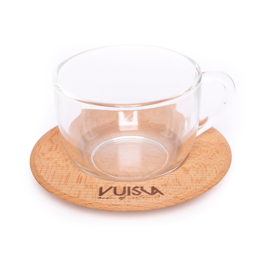 Šálka s drevenou podšálkou VUISLA 250 ml
