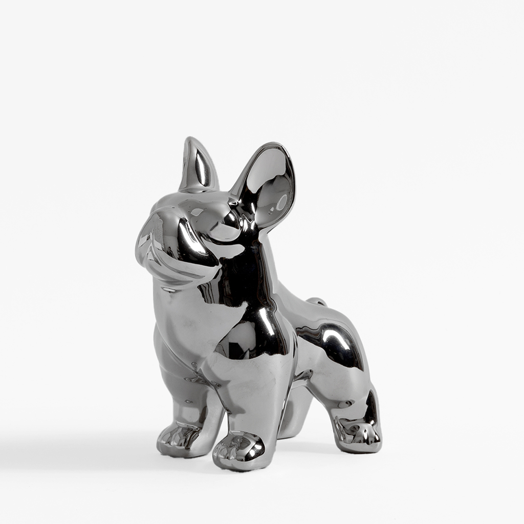 Dekoratívna strieborná figúrka PES 20 cm