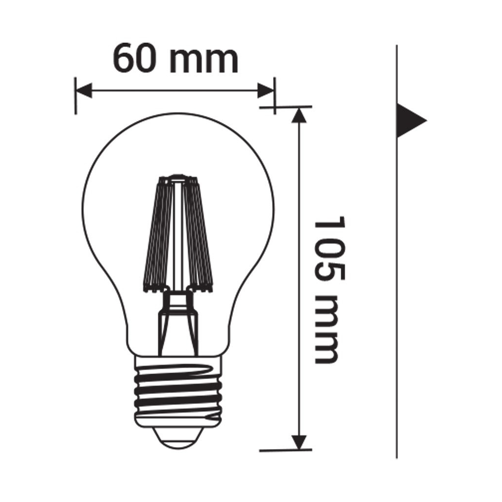 Žiarovka LED E27 8,2W teplá farba ORO-E27-FL-CLARO-8,2W-WW