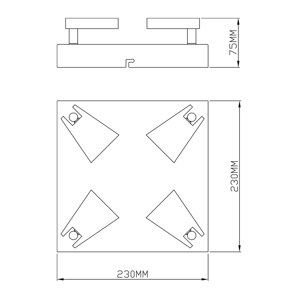Stropné svietidlo SPAZIO LED CK99603A-4B
